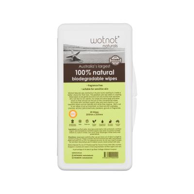 Wotnot Naturals 100% Natural Wipes with Travel Hard Case x 20 Pack